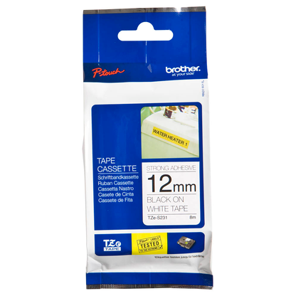 Artikelbild 2 für brother Schriftband TZe-S231 TZES231, 12 mm, schwarz auf weiß, 1 St., Artikelnummer 224651