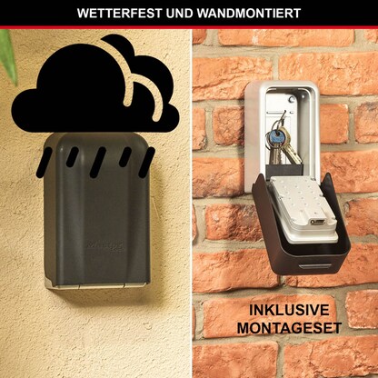 Artikelbild 3 für Master Lock® 5426EURD Schlüsseltresor silber, Zahlenschloss, 10,3 x 7,5 x 17,3 cm, 1 St., Artikelnummer 727624