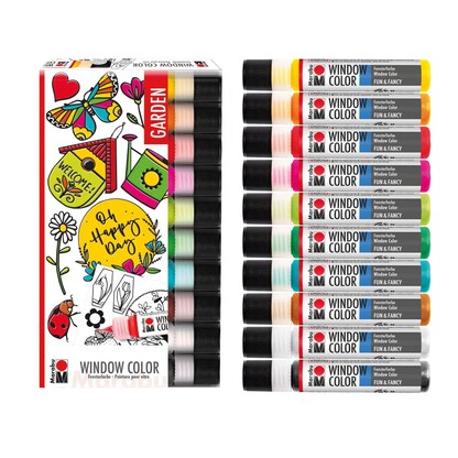 Artikelbild für Marabu Garden Fenstermalfarben farbsortiert 10x 25,0 ml, Artikelnummer 131179