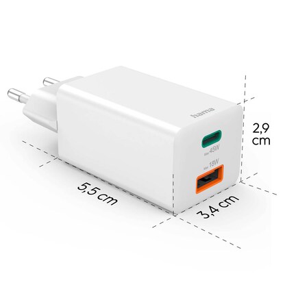 Artikelbild 4 für hama GaN-Ladeadapter weiß, 45 Watt, Artikelnummer 280663