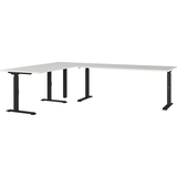 Artikelbild 1 für GERMANIA Agenda Office Schreibtisch lichtgrau L-Form, C-Fuß-Gestell schwarz 200,0 x 260,0 cm, Artikelnummer 662009