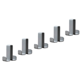 Artikelbild 1 für Kerkmann Garderobenhaken mit 5x 2 Haken silber, 5 St., Artikelnummer 393926