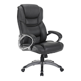 Artikelbild 1 für XXL Chefsessel, BT-9142L Kunstleder schwarz, Gestell silber, Artikelnummer 690185