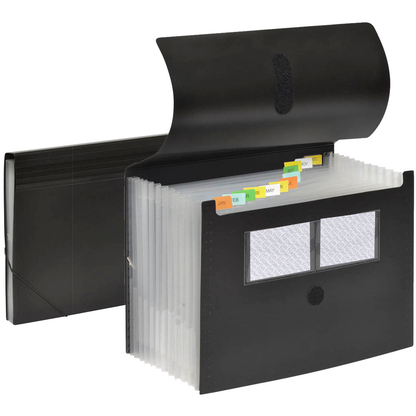 Artikelbild 2 für FolderSys Fächermappe 12 Fächer schwarz, 1 St., Artikelnummer 642074