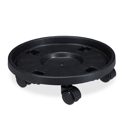 Artikelbild 7 für relaxdays Pflanzenroller Kunststoff, Ø 35,5 cm schwarz rund, 2 St., Artikelnummer 449864