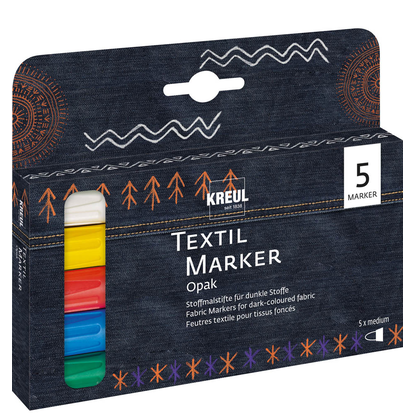 Artikelbild für KREUL Opak Stoffmalfarbe farbsortiert, 5 St., Artikelnummer 115919