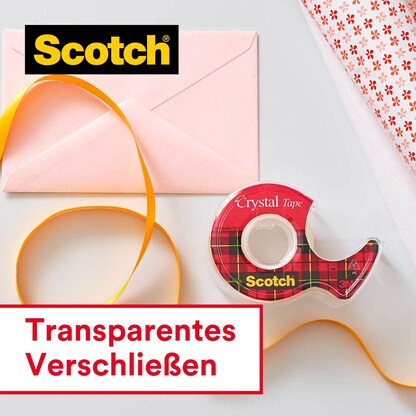 Artikelbild 4 für 12 + 2 GRATIS: Scotch Crystal Klebefilm kristall-klar 19,0 mm x 33,0 m 12 Rollen + GRATIS 2 Rollen, Artikelnummer 204366