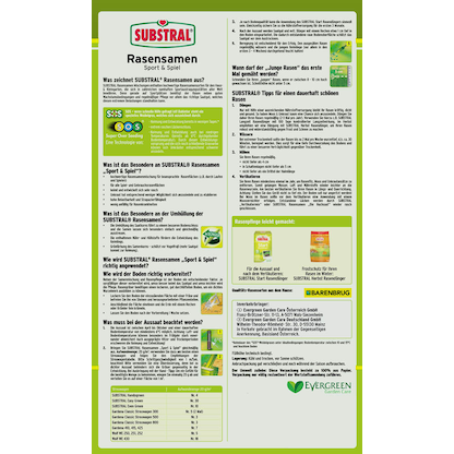 Artikelbild 2 für SUBSTRAL® Sport & Spiel Rasensamen 2,0 kg, Artikelnummer 368867