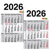 Artikelbild 1 für büroplus 3-Monats-Wandkalender 2026, 2 St., Artikelnummer 547798