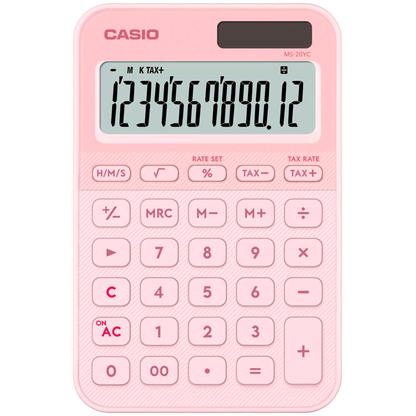 Artikelbild für CASIO MS-20YC-LP Taschenrechner hellrosa, Artikelnummer 776544