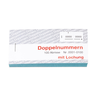 Artikelbild 2 für WOLF & APPENZELLER Doppelnummernblöcke 01-100, 101-200, 201-300, 301-400, 401-500, blau, 5 Blöcke, Artikelnummer 394231
