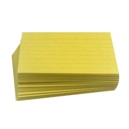 Artikelbild für Karteikarten DIN A7 gelb liniert, 100 St., Artikelnummer 432328