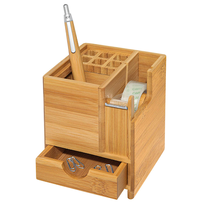 Artikelbild für WEDO Schreibtisch-Organizer Bambus braun Bambus 4 Fächer 10,3 x 10,3 x 11,7 cm, Artikelnummer 260113