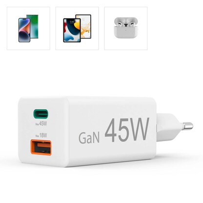 Artikelbild 6 für hama GaN-Ladeadapter weiß, 45 Watt, Artikelnummer 280663