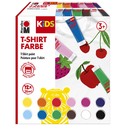 Artikelbild 2 für Marabu KiDS Stoffmalfarbe farbsortiert, 12 St., Artikelnummer 400057