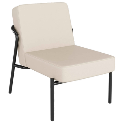 Artikelbild für medso powered by PAPERFLOW Sessel MEDSO S creme schwarz Kunstleder 58,0 x 74,3 x 38,0 cm, 1 St., Artikelnummer 522019