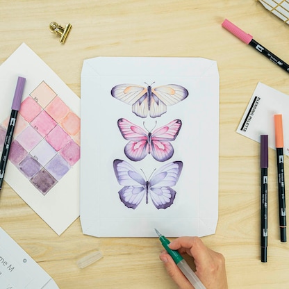 Artikelbild 3 für Tombow Schmetterling Malset farbsortiert, 1 Set, Artikelnummer 507604