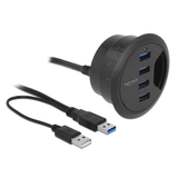 Artikelbild 1 für DeLOCK USB-Hub 4-fach schwarz, Artikelnummer 885964