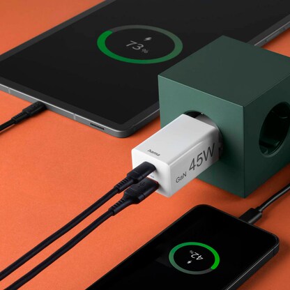 Artikelbild 2 für hama GaN-Ladeadapter weiß, 45 Watt, Artikelnummer 280663