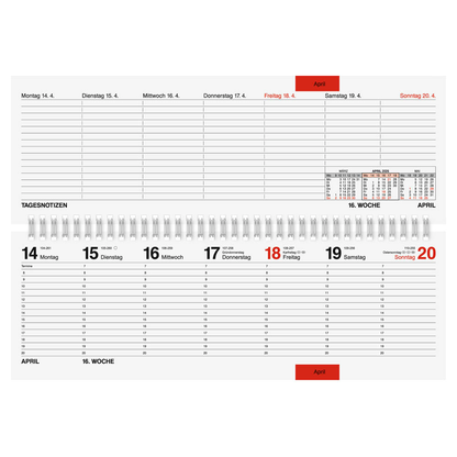 Artikelbild 3 für rido idé Tischquerkalender 2026, 1 St., Artikelnummer 594792