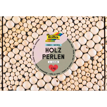Artikelbild 5 für folia Holzperlen NATURAL naturbraun 2.200 St., Artikelnummer 692693