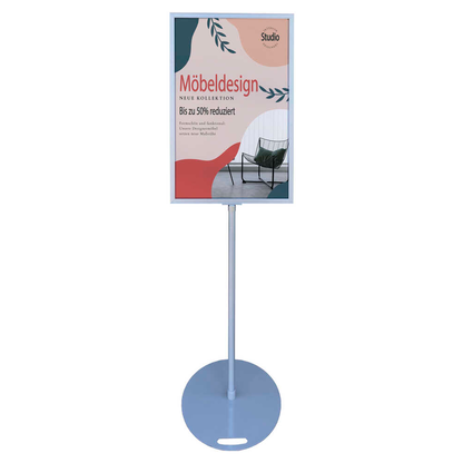 Artikelbild für LMG Infoständer silber DIN A2 2 Fächer 55,0 cm 156,0 - 240,0 cm, 1 St., Artikelnummer 271872