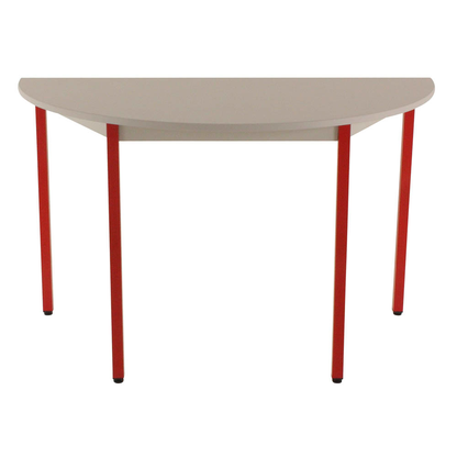 Artikelbild für SODEMATUB Mehrzwecktisch lichtgrau, rot halbrund, Vierkantrohr rot, 120,0 x 60,0 x 74,0 cm, Artikelnummer 479725