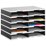 Artikelbild 1 für styro Sortierstation Styrodoc grau/schwarz mit 10 Fächern, Artikelnummer 444935