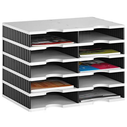 Artikelbild für styro Sortierstation Styrodoc grau/schwarz mit 10 Fächern, Artikelnummer 444935