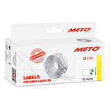 Artikelbild 1 für METO Preisetiketten weiß ablösbar 22,0 x 12,0 mm, 6 Rollen, Artikelnummer 251019