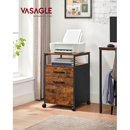 Artikelbild 2 für VASAGLE Rollcontainer braun 2 Auszüge 42,0 x 44,0 x 66,5 cm, Artikelnummer 262968