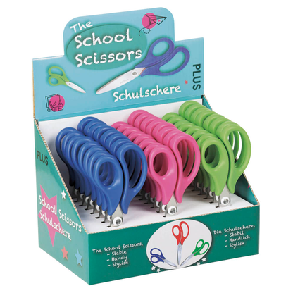 Artikelbild für PLUS JAPAN Kinderscheren blau, pink, grün 5,2 cm, 24 St., Artikelnummer 410609