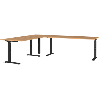Artikelbild für GERMANIA Agenda Home Schreibtisch grandson-eiche L-Form, C-Fuß-Gestell schwarz 220,0 x 260,0 cm, Artikelnummer 662029