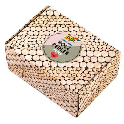 Artikelbild 3 für folia Holzperlen NATURAL naturbraun 2.200 St., Artikelnummer 692693