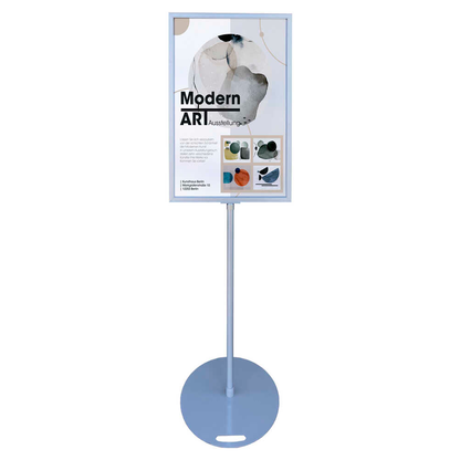 Artikelbild für LMG Infoständer silber DIN A1 2 Fächer 55,0 cm 156,0 - 240,0 cm, 1 St., Artikelnummer 271983