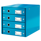 Artikelbild 1 für LEITZ Schubladenbox Click & Store blau 60490036, DIN A4 mit 4 Schubladen, 1 St., Artikelnummer 211560