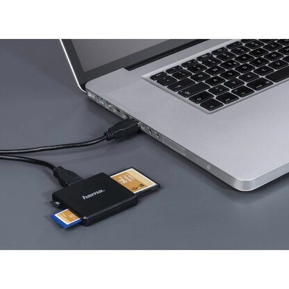 Artikelbild 2 für hama USB-3.0-Multikartenleser Multi-microSD, SD, Compact Flash-Kartenleser schwarz, Artikelnummer 375290