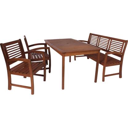 Artikelbild 3 für Garden Pleasure Gartenbank Madison 985008 braun Holz 156,0 cm, Artikelnummer 476426