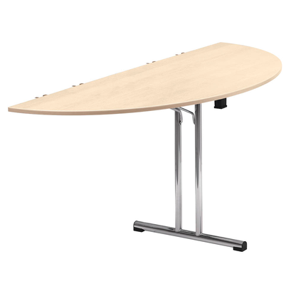 Artikelbild für SODEMATUB Mehrzwecktisch ahorn halbrund, Rundrohr chrom, 140,0 x 70,0 x 74,0 cm, Artikelnummer 379917