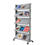 Artikelbild 1 für PAPERFLOW Prospektregal silber DIN A4 85,5 x 38,5 x 167,5 cm, 1 St., Artikelnummer 204362