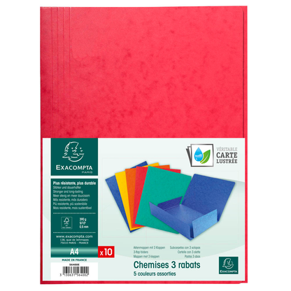 Artikelbild 2 für Exacompta Sammelmappen DIN A4 farbsortiert, 10 St., Artikelnummer 286532