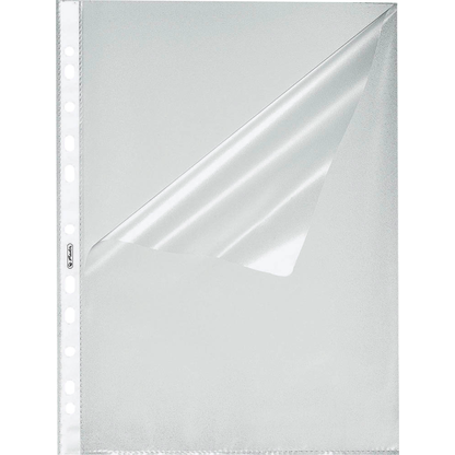 Artikelbild 2 für herlitz Prospekthüllen DIN A4 transparent genarbt 0,05 mm, 100 St., Artikelnummer 351753