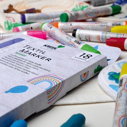 Artikelbild 6 für KREUL Junior Stoffmalfarbe farbsortiert, 18 St., Artikelnummer 115109