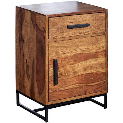 Artikelbild für WOHNLING Nachttisch rechteckig Massivholz sheesham 35,0 x 45,0 x 65,0 cm, 1 St., Artikelnummer 166669