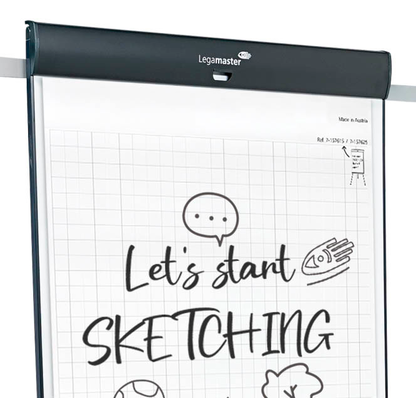 Artikelbild 5 für AKTION: Legamaster Flipchart SKETCH PRO 7-153310 + GRATIS 1x SKETCH ECO Papierblock (kariert), 2x edding 31 EcoLine Flipchartmarker, Artikelnummer 475762