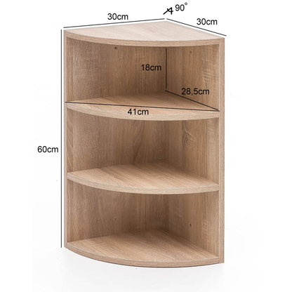 Artikelbild 5 für WOHNLING Eckregal braun 30,0 x 30,0 x 60,0 cm, 1 St., Artikelnummer 540981