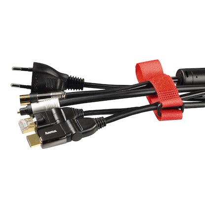 Artikelbild 2 für hama Klettkabelbinder farbsortiert 25,0 cm x 2,0 cm, 9 St., Artikelnummer 282048