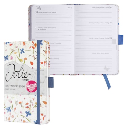 Artikelbild für SIGEL Buchkalender Jolie 2026 Bloom violet, 1 St., Artikelnummer 568806