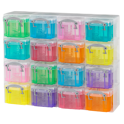 Artikelbild 5 für Really Useful Box Kleinteilemagazin 16x 0,14 l transparent, bunt 28,0 x 8,5 x 22,5 cm, 1 St., Artikelnummer 327852