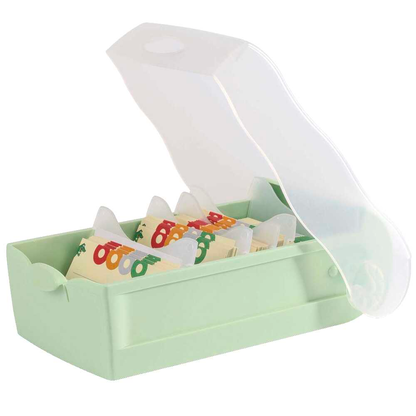 Artikelbild für HAN CROCO Karteikasten DIN A7 für 900 Karteikarten grün-transparent mit Deckel, Artikelnummer 372819